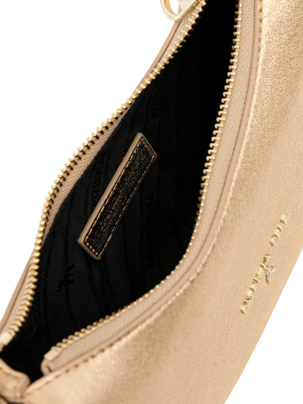 Patrizia Pepe Crossbodytas met logo Goud