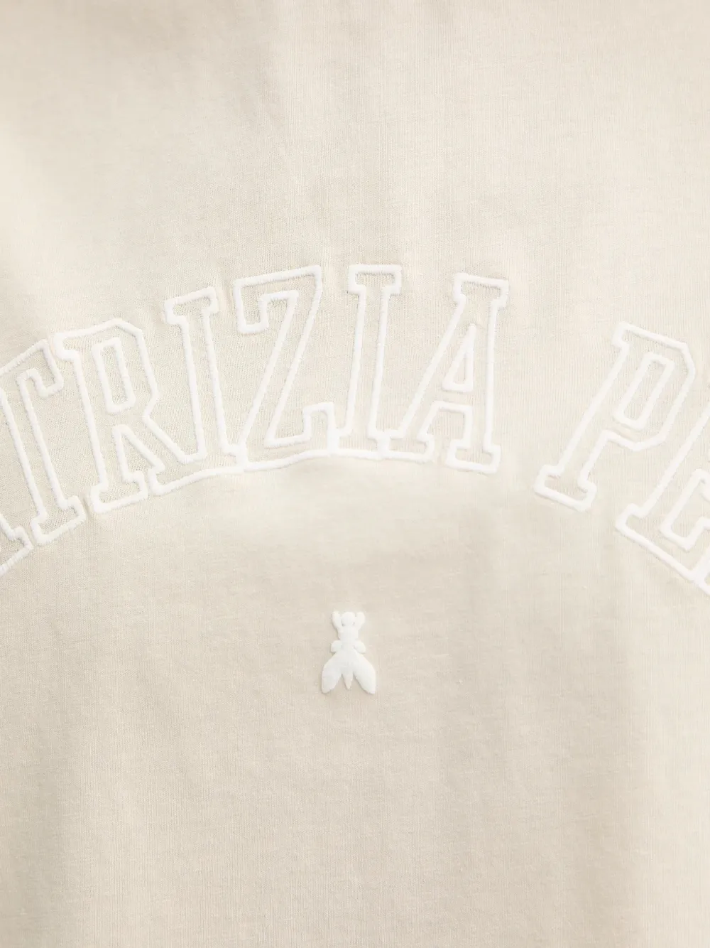 Patrizia Pepe T-shirt met geborduurd logo Beige