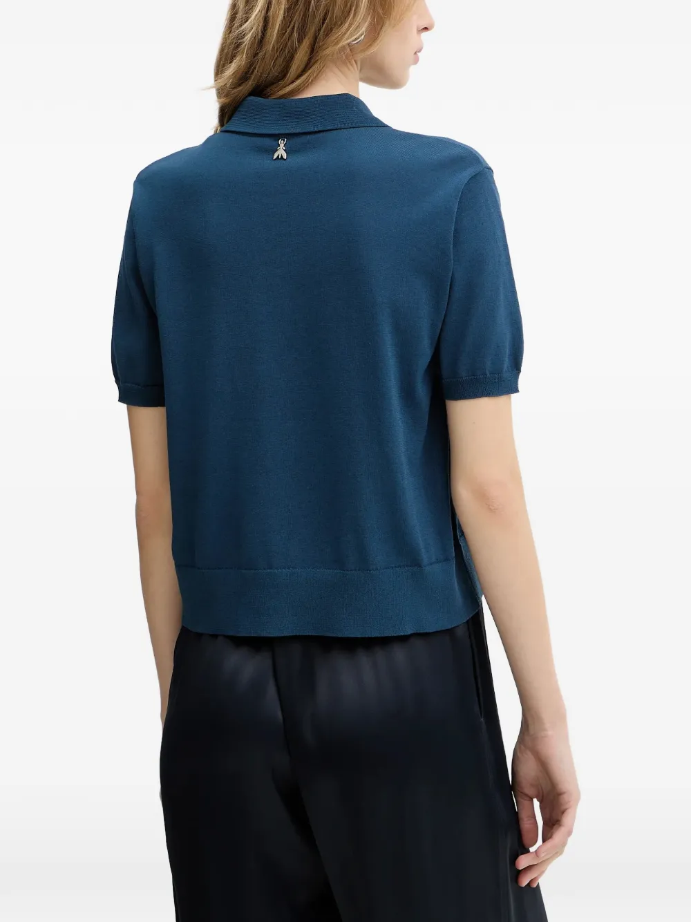  Patrizia Pepe Buttoned Polo Top - Blue 