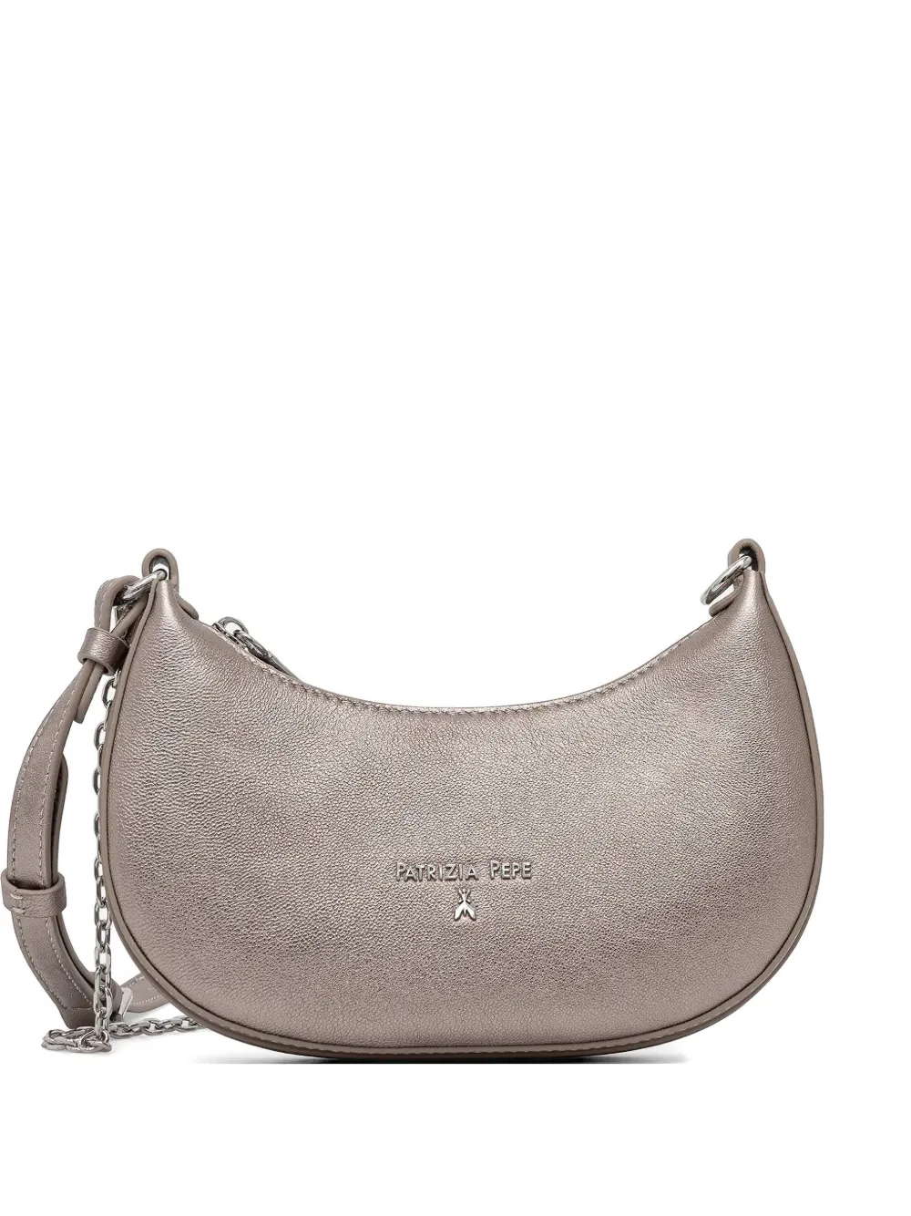Patrizia Pepe logo-lettering cross body bag - Grigio