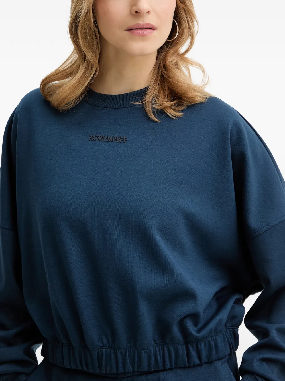 Patrizia Pepe Sweater met ronde hals Blauw