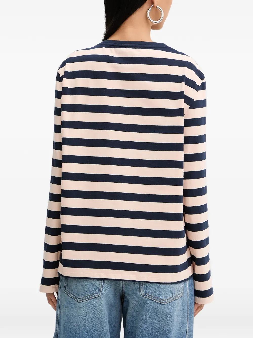 Patrizia Pepe Gestreept T-shirt Blauw