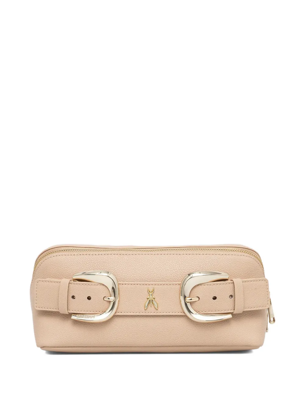 Patrizia Pepe buckle makeup bag - Toni neutri