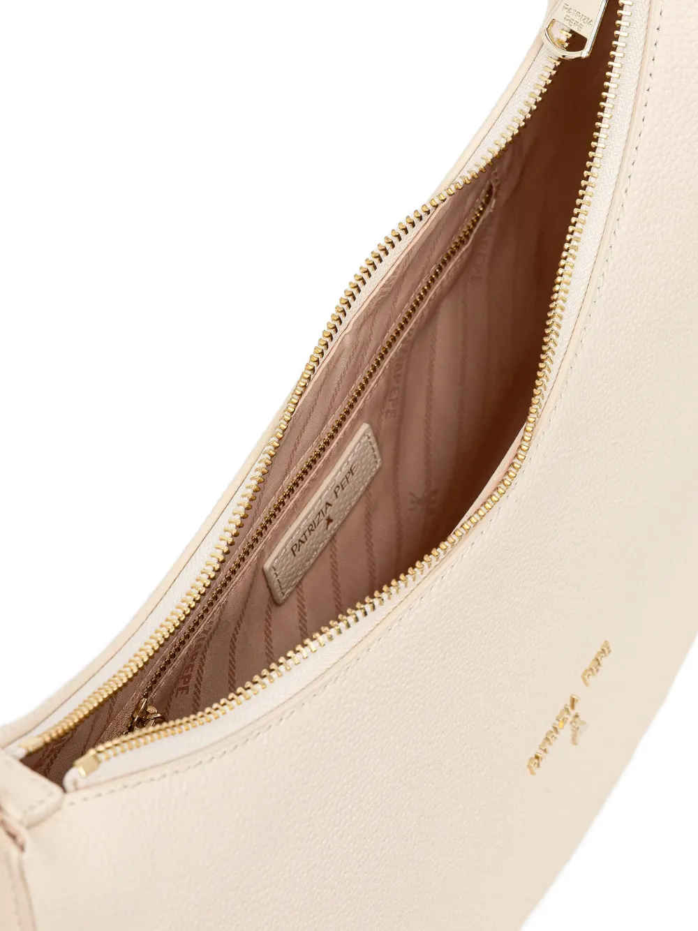 Patrizia Pepe Schoudertas met logo Beige