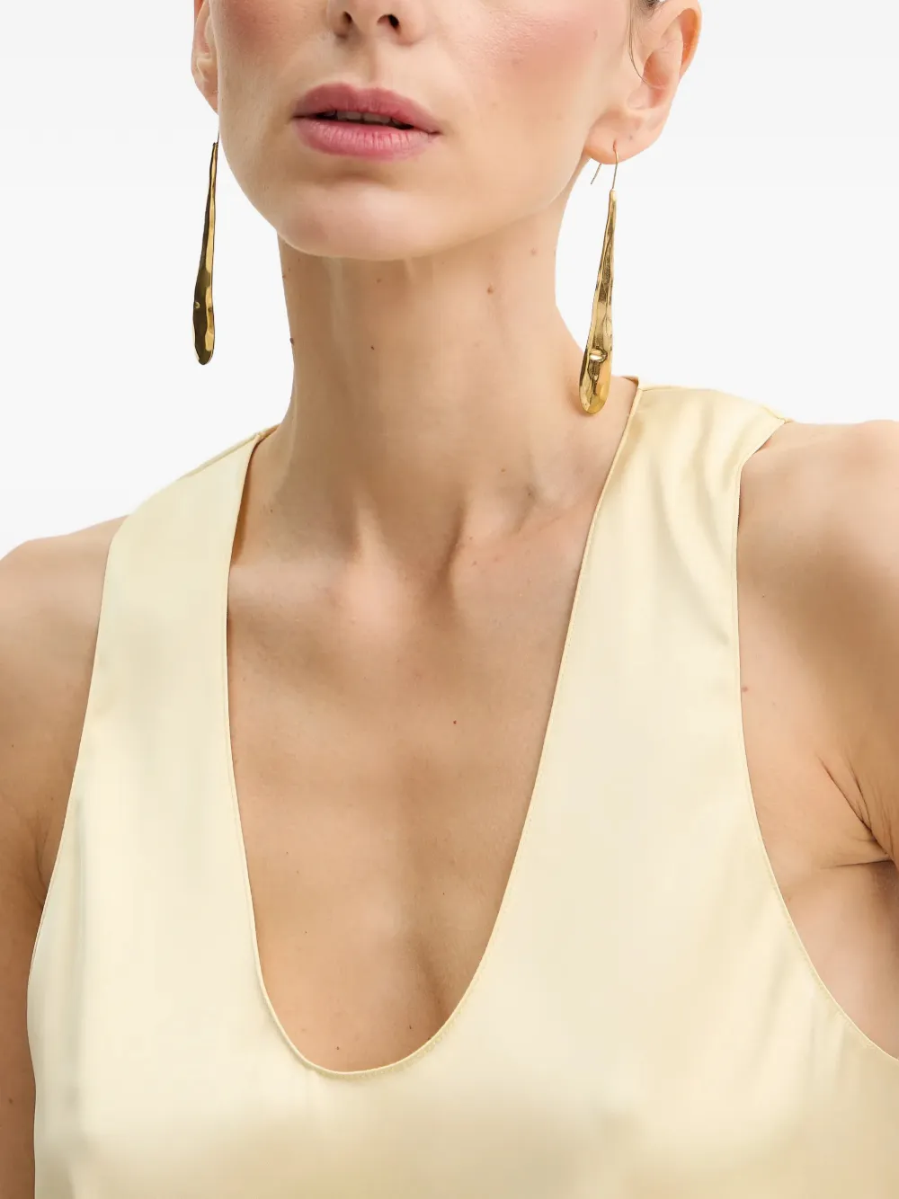 Patrizia Pepe Blouse met V-hals Geel