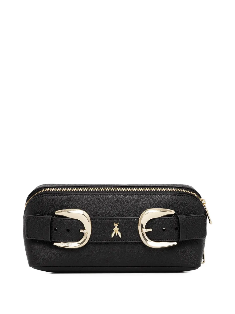 Patrizia Pepe buckle zip makeup bag - Nero