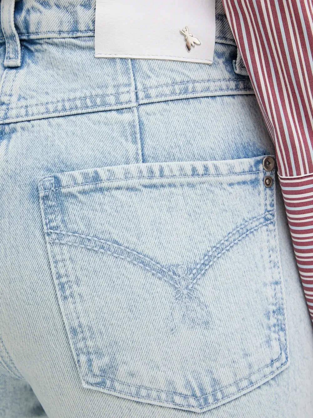 Patrizia Pepe Jeans met franje afwerking Blauw