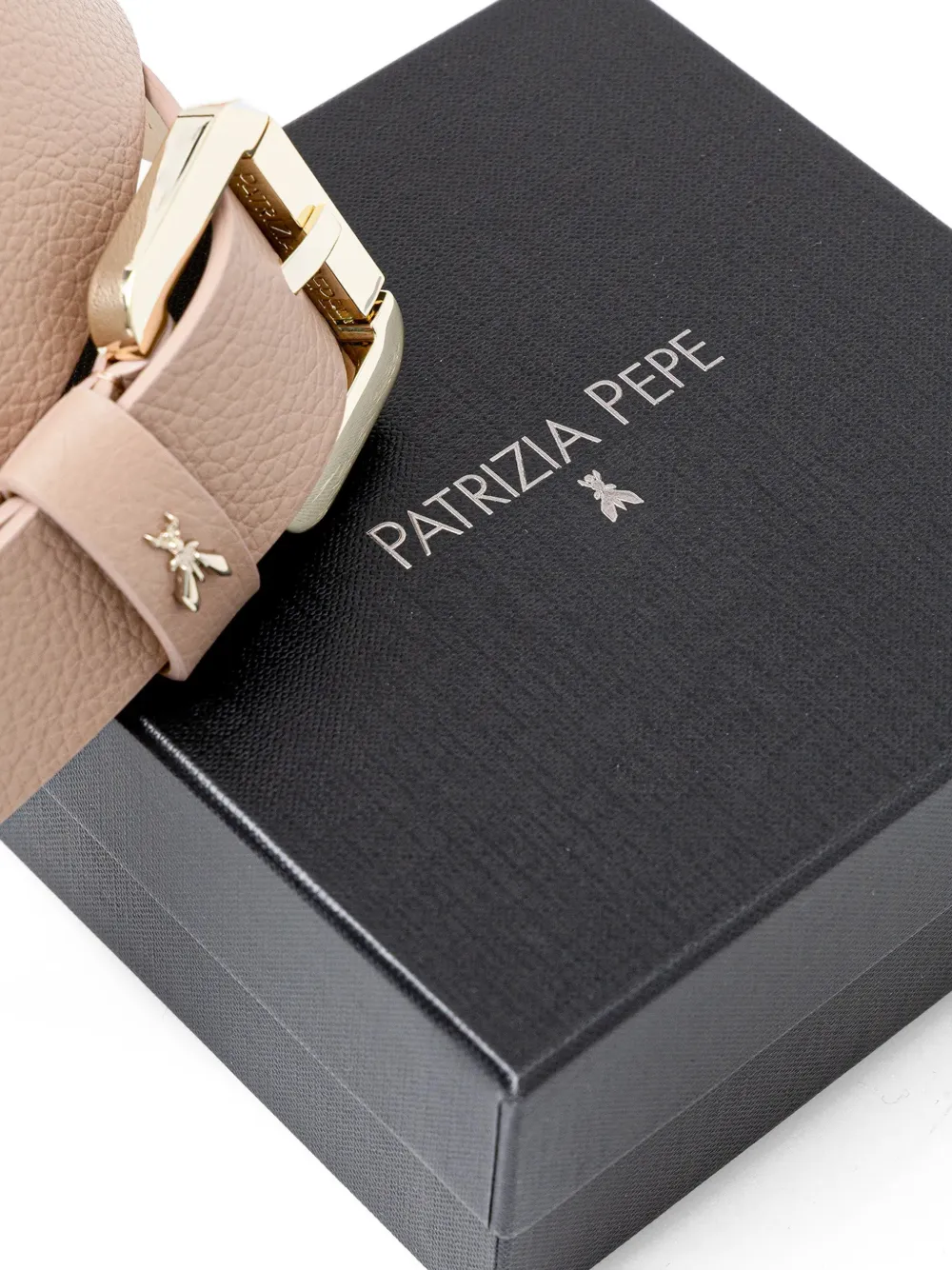 Patrizia Pepe Gespriem met logo Beige