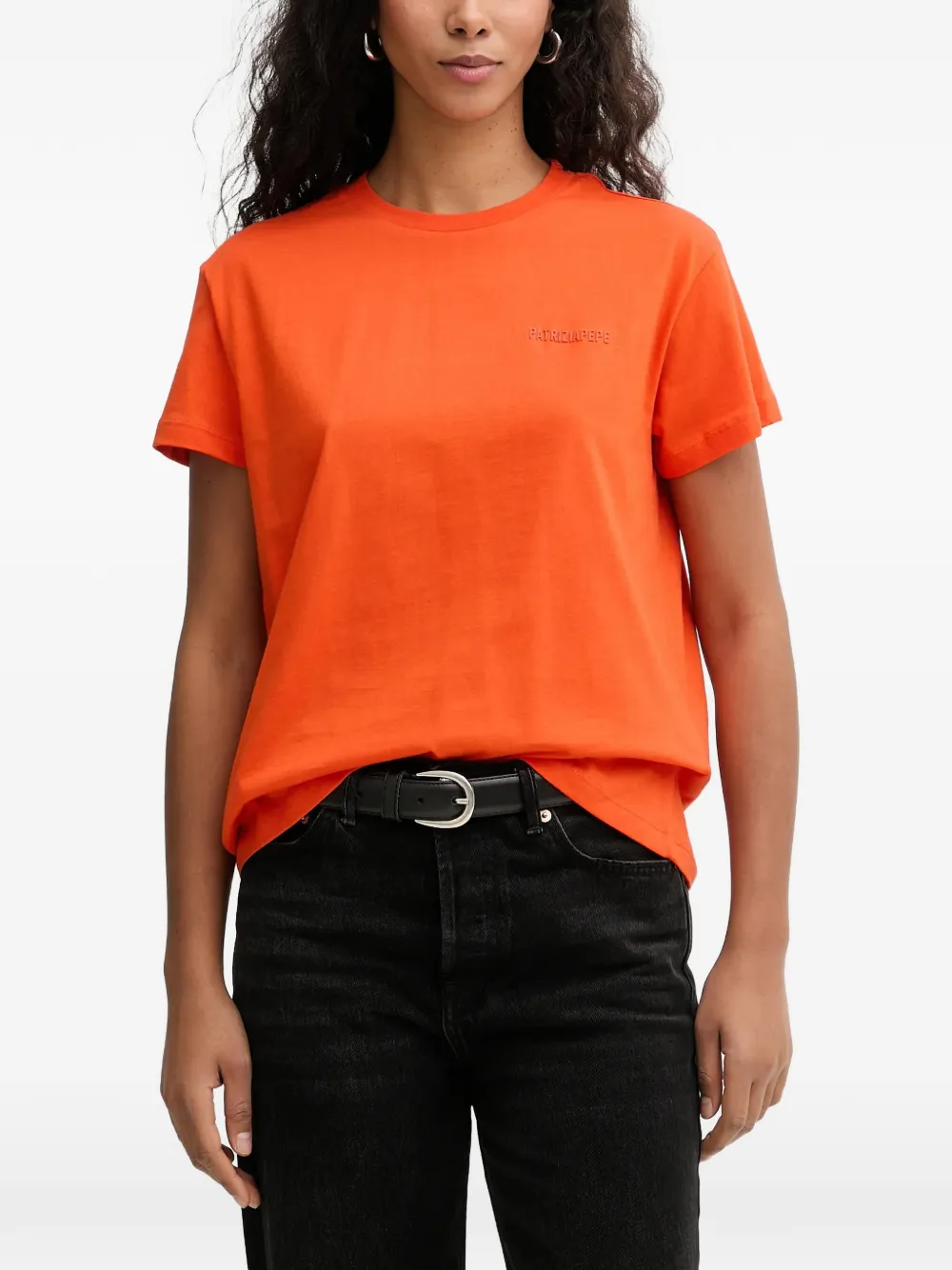 Patrizia Pepe logo-detail T-shirt - Arancione