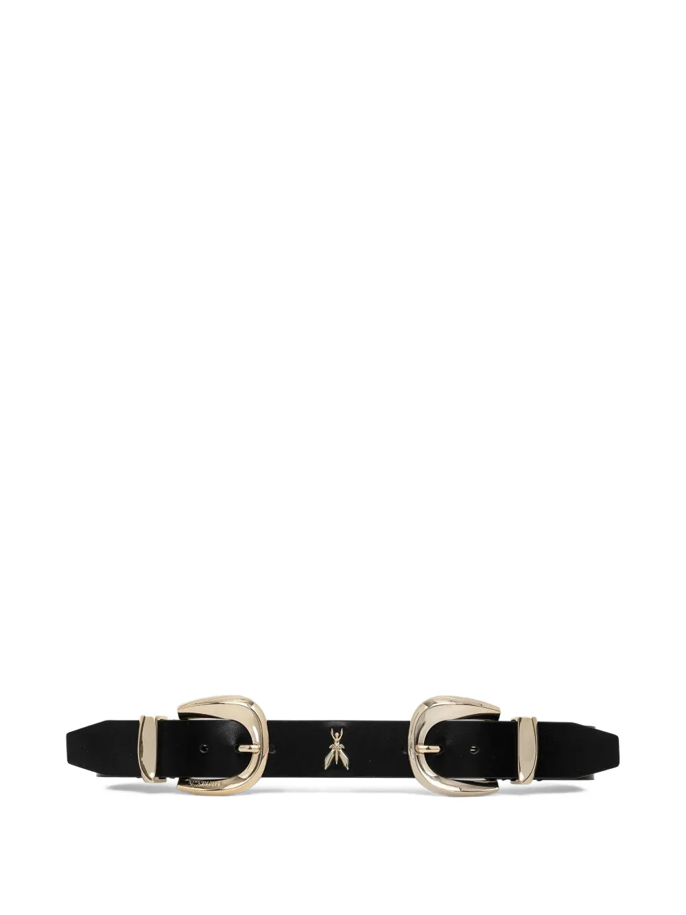 Patrizia Pepe double-buckle leather belt - Nero