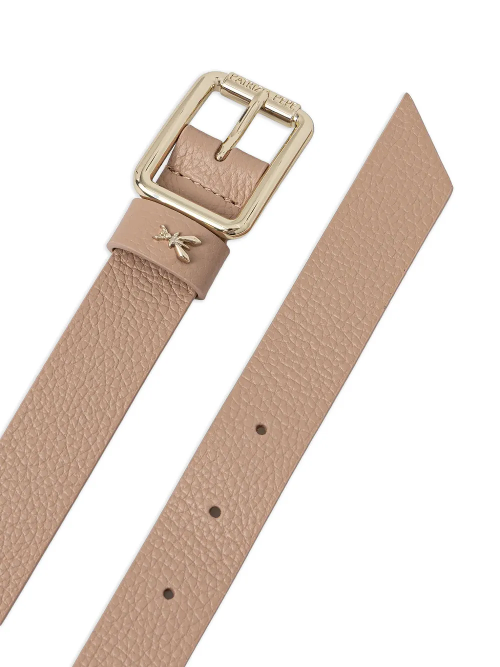 Patrizia Pepe Gespriem met logo Beige