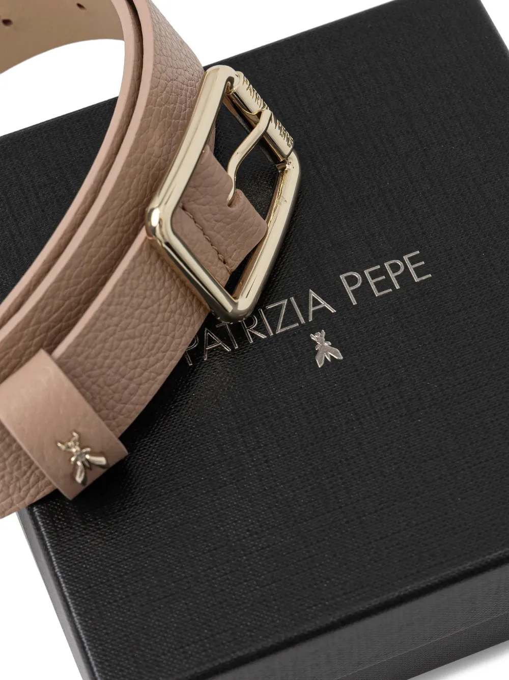 Patrizia Pepe Gespriem met logo Beige