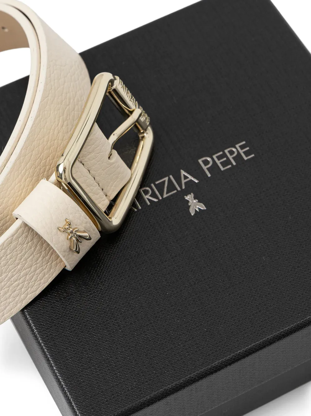 Patrizia Pepe Gespriem met logo Beige
