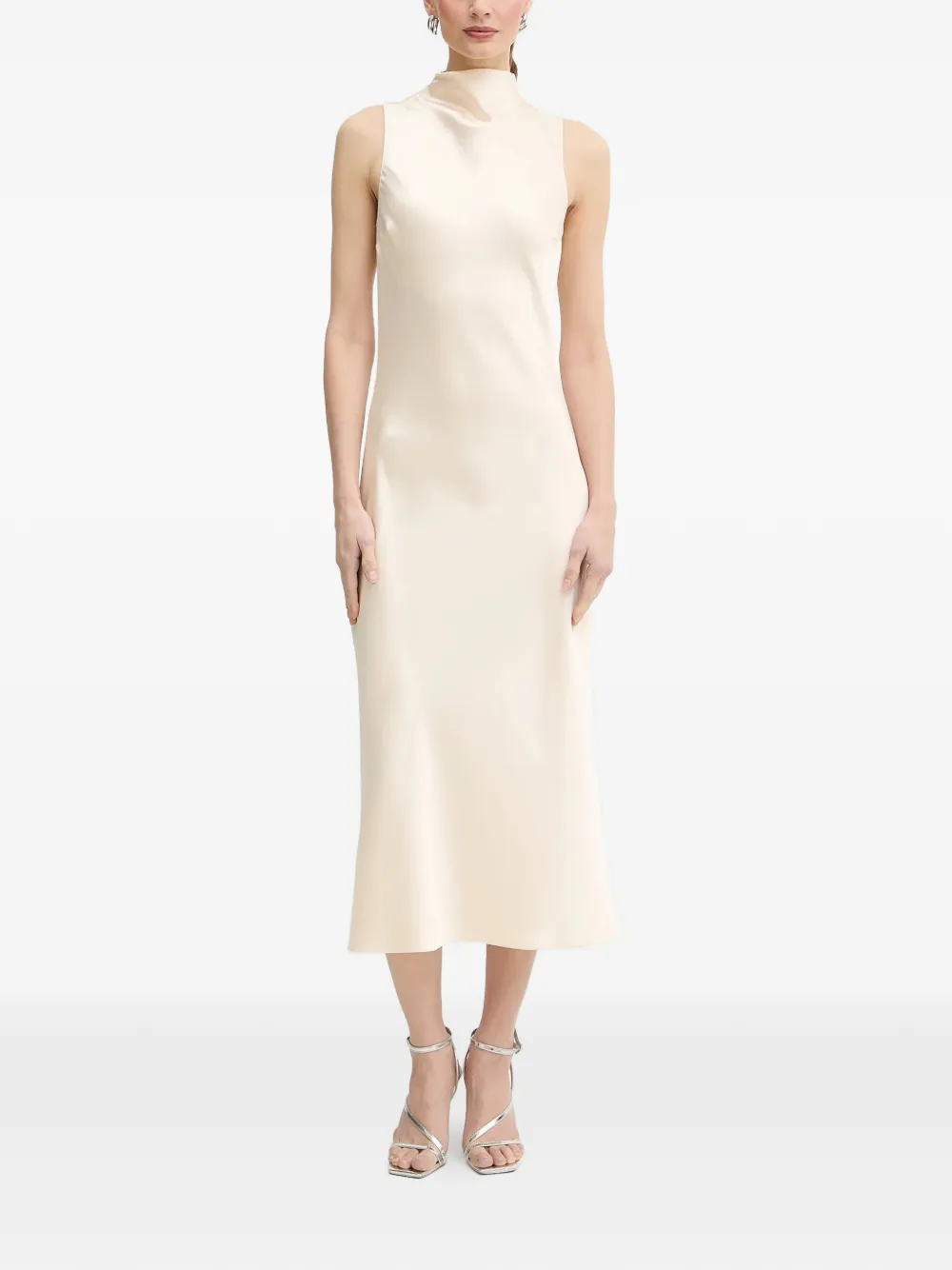 Patrizia Pepe high-neck sleeveless dress - Toni neutri