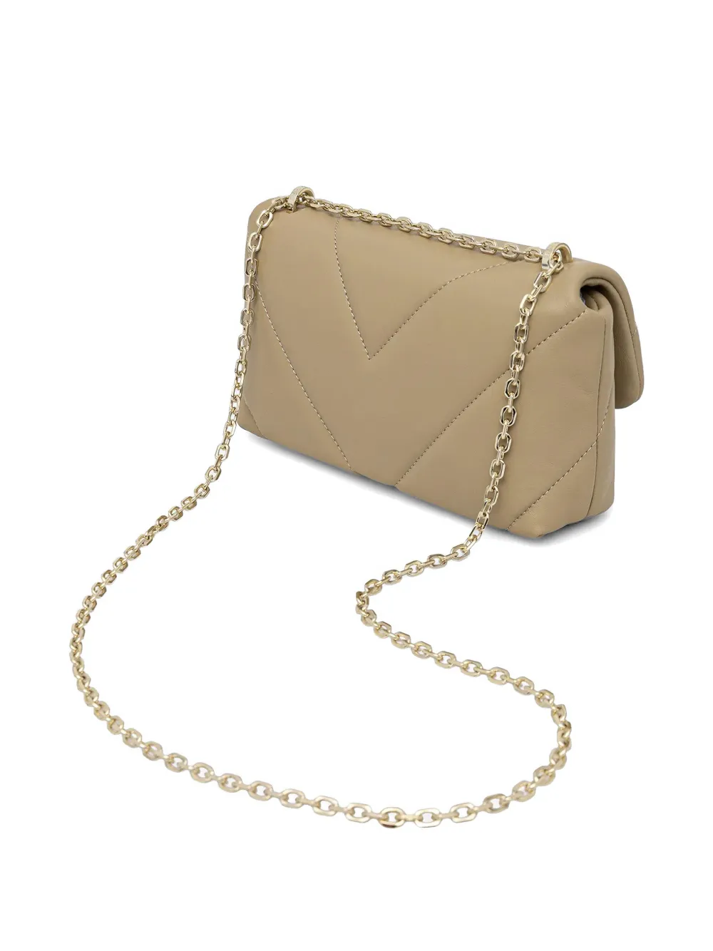 Patrizia Pepe Fly gewatteerde crossbodytas Beige