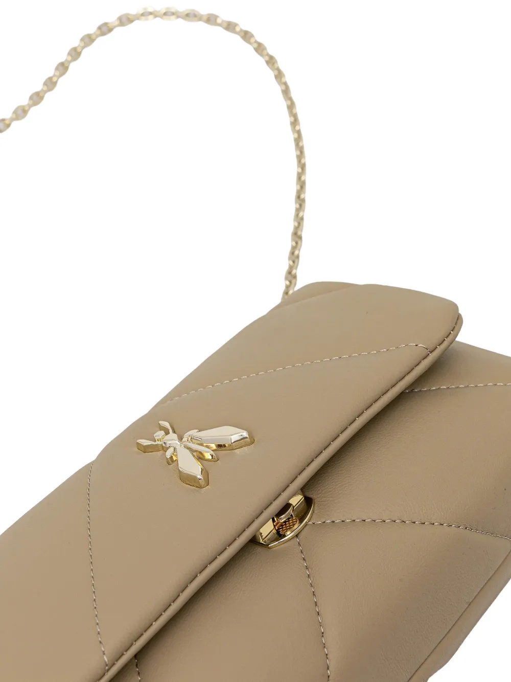 Patrizia Pepe Fly gewatteerde crossbodytas Beige