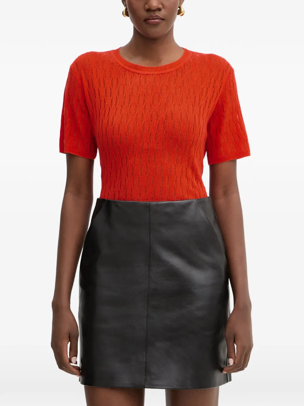 Patrizia Pepe cable-knit sweater - Rosso