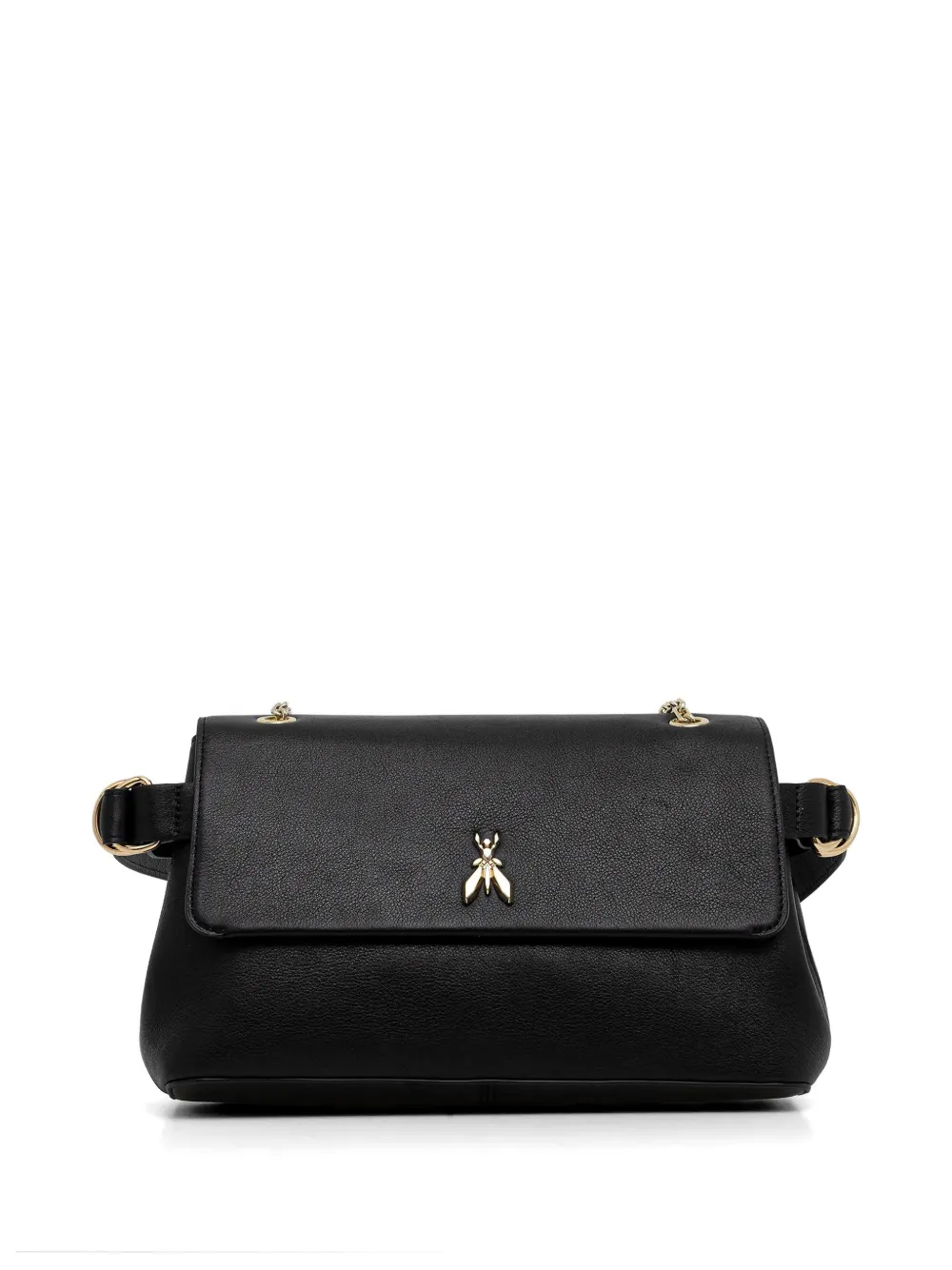 Patrizia Pepe logo-appliqué chain shoulder bag - Nero