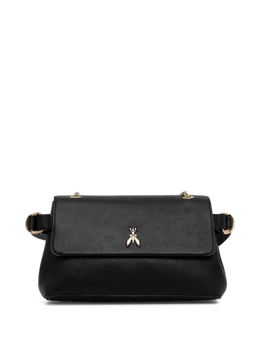 Patrizia Pepe logo-appliqué chain shoulder bag - Nero