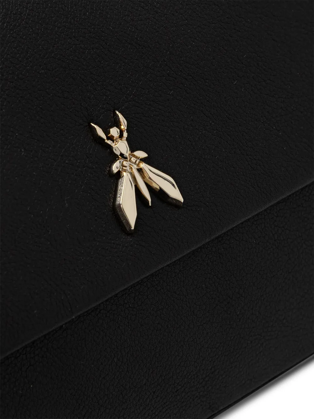 Patrizia Pepe Schoudertas met logo-applicatie en ketting Zwart