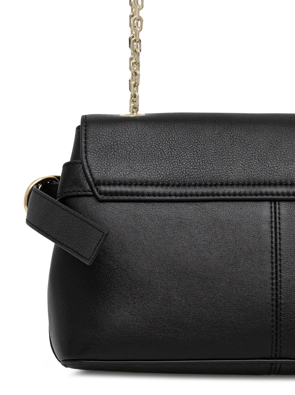 Patrizia Pepe Schoudertas met logo-applicatie en ketting Zwart