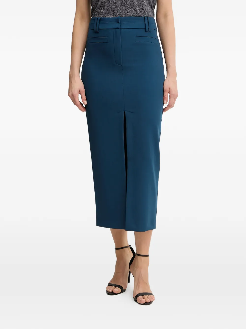 Patrizia Pepe slit midi skirt - Blu