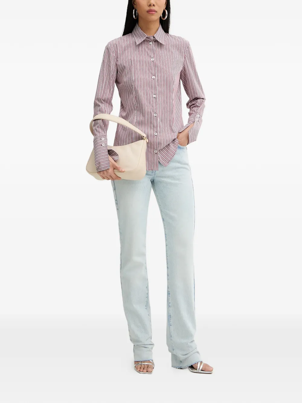  Patrizia Pepe Striped Shirt - Red 