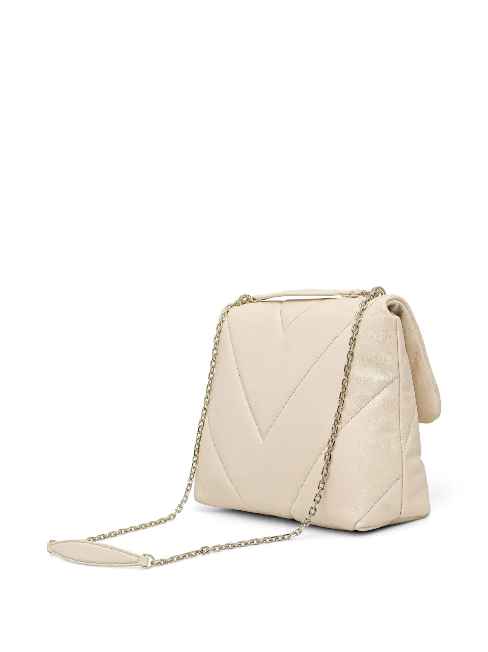 Patrizia Pepe Gewatteerde crossbodytas Beige