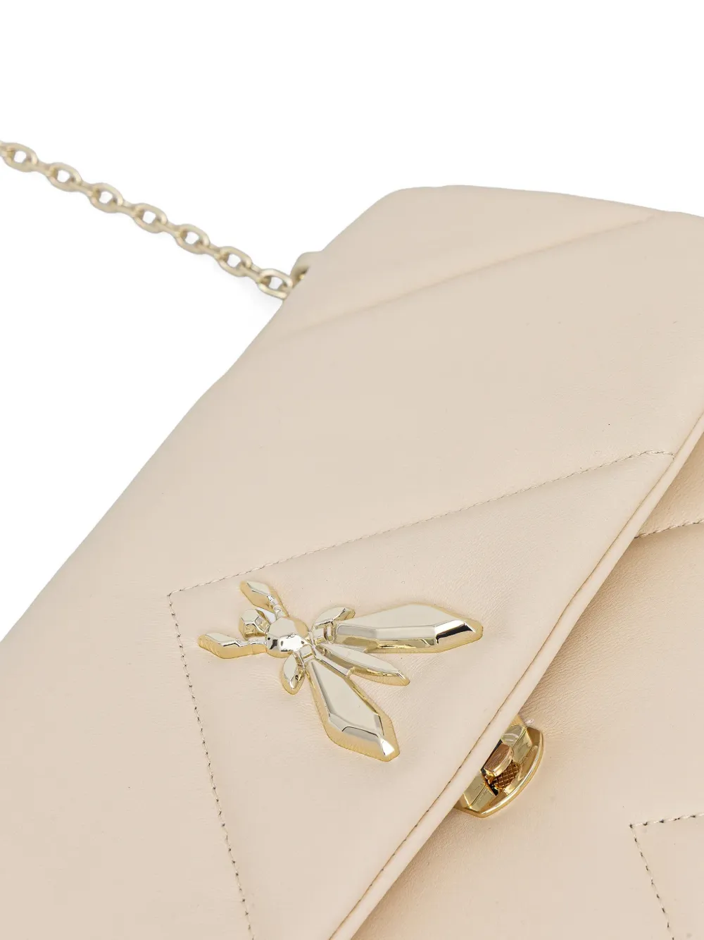 Patrizia Pepe Gewatteerde crossbodytas Beige