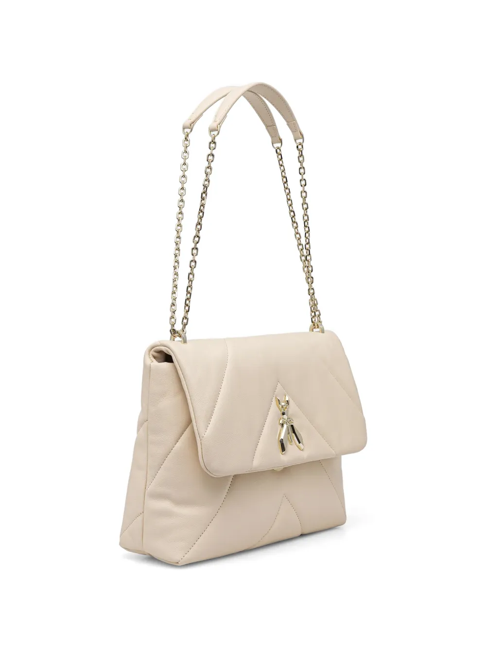 Patrizia Pepe Gewatteerde crossbodytas Beige