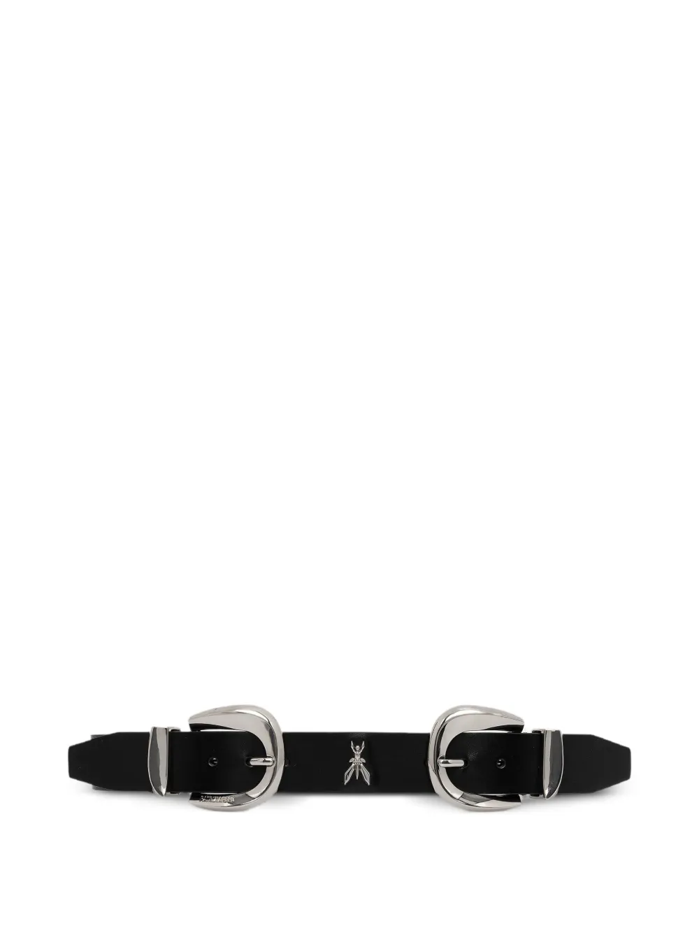 Patrizia Pepe double-buckle leather belt - Nero