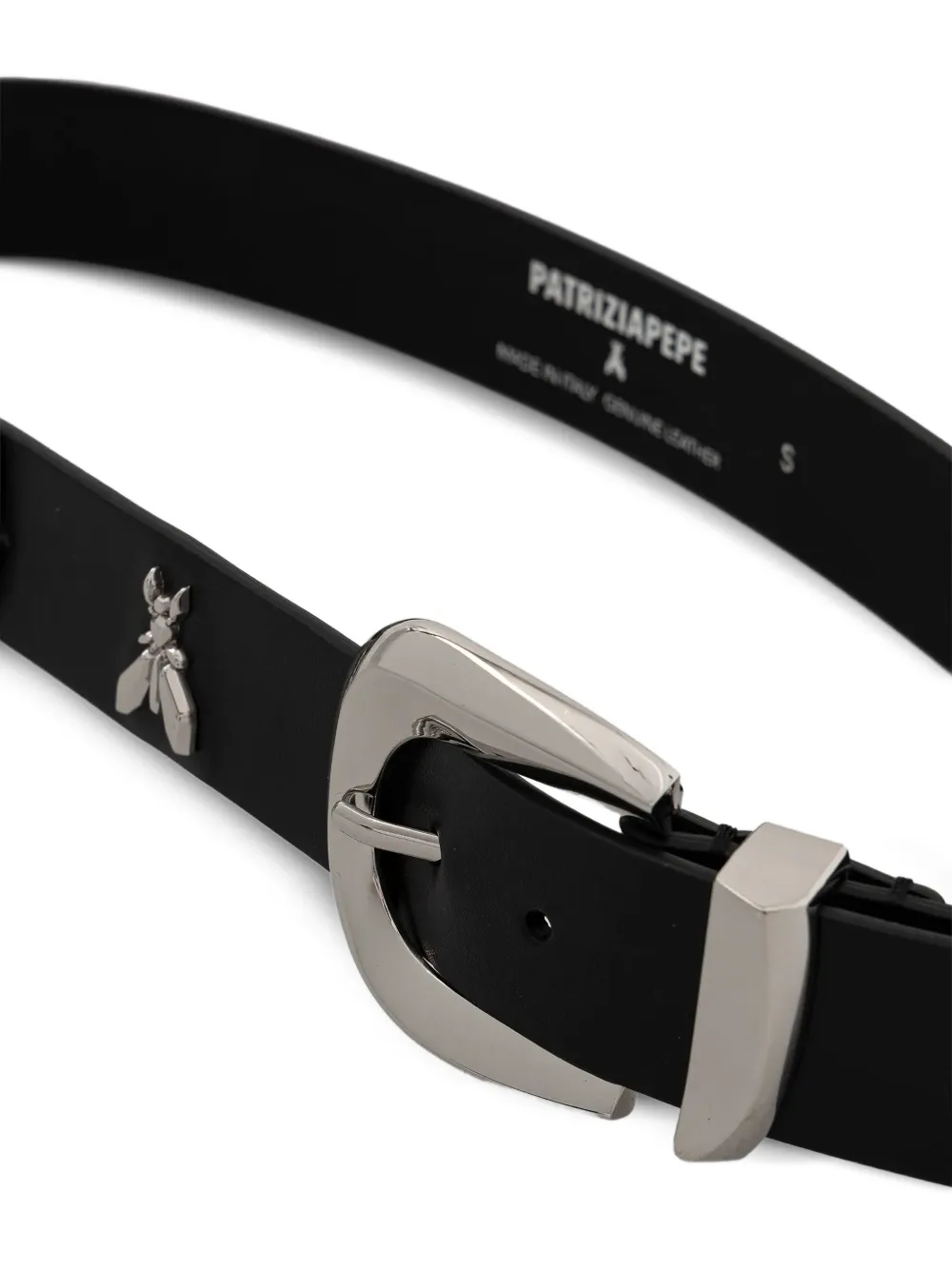  Patrizia Pepe Double-buckle Leather Belt - Black 