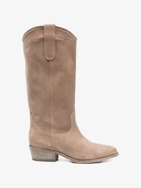 curiositè suede Cowboy boots