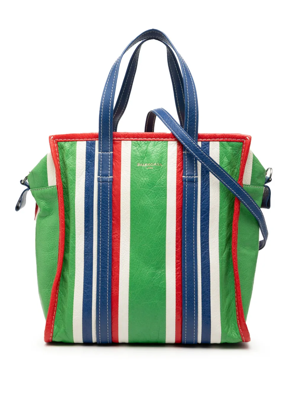 Balenciaga Pre-Owned 2017 S Lambskin Bazar Shopper satchel - Verde