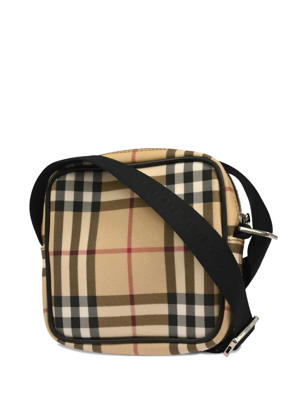 Burberry Pre-owned 1990s Check-pattern Leather Shoulder Bag - Neutrals 