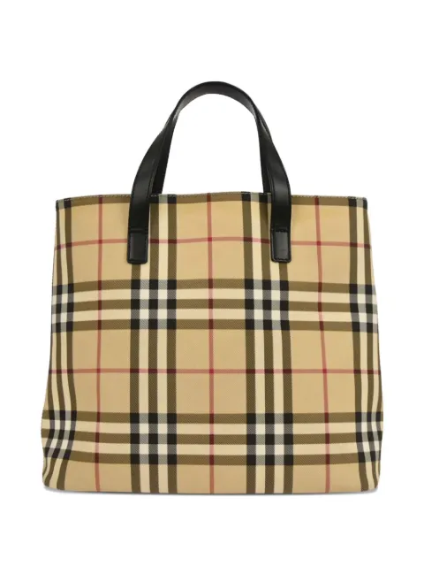 Burberry Pre-Owned 1990-2000s check tote handbag