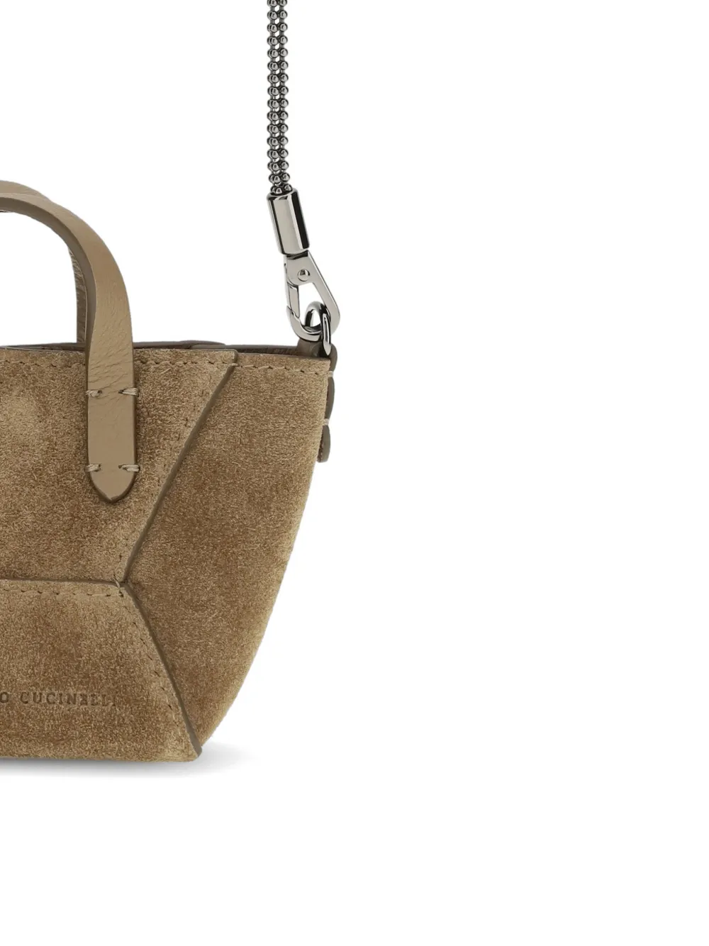 Brunello Cucinelli BC Duo suède mini-tas Bruin