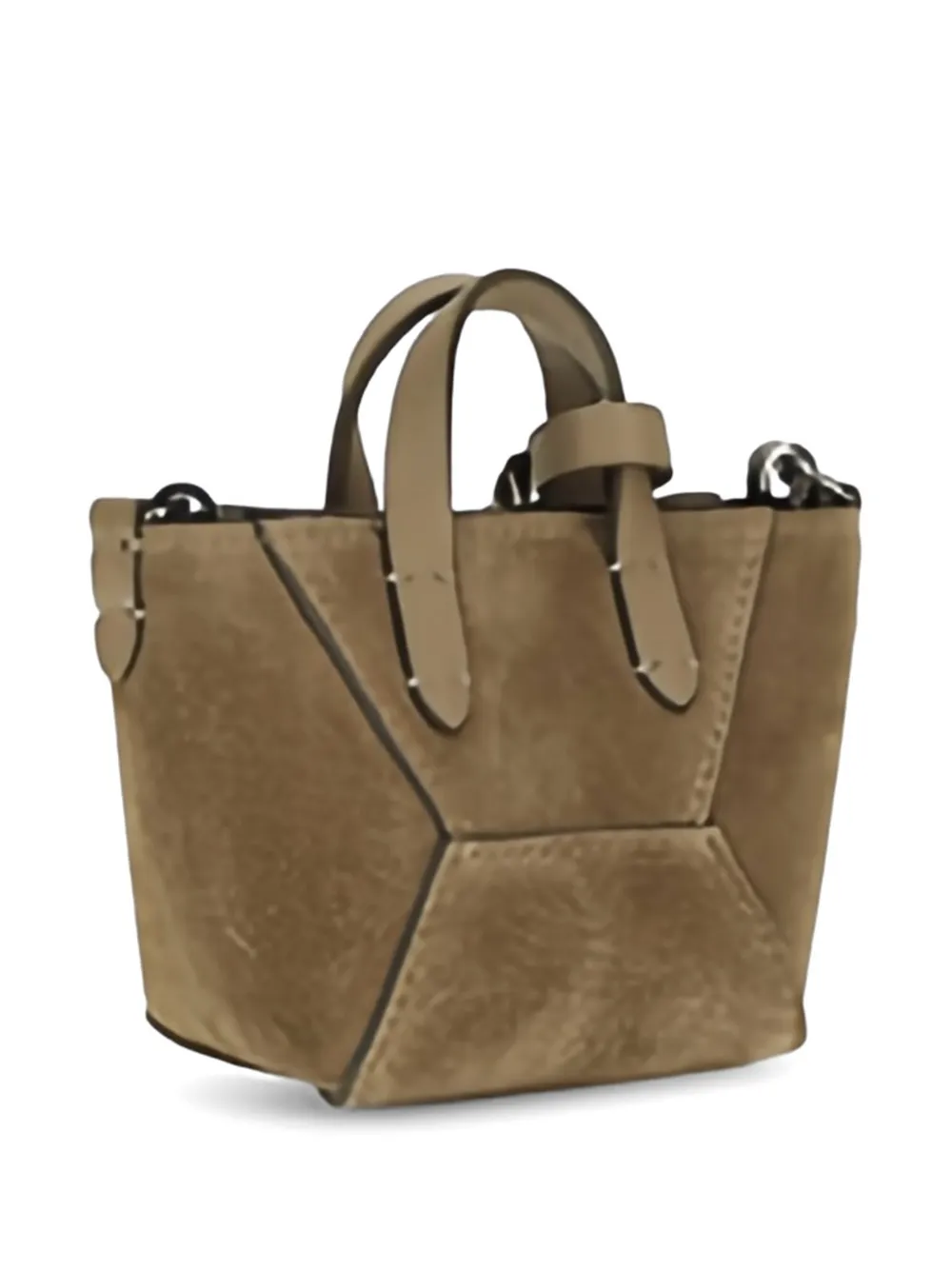 Brunello Cucinelli BC Duo suède mini-tas Bruin