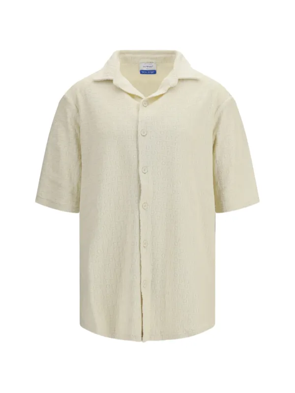 Off-White Terry Bowling Shirt in Neutrals