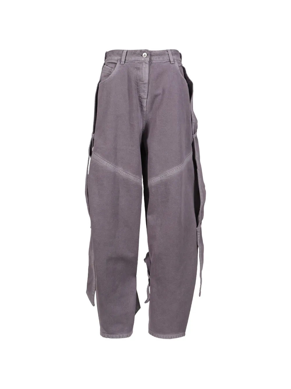The Attico strap-detail jeans - Grau