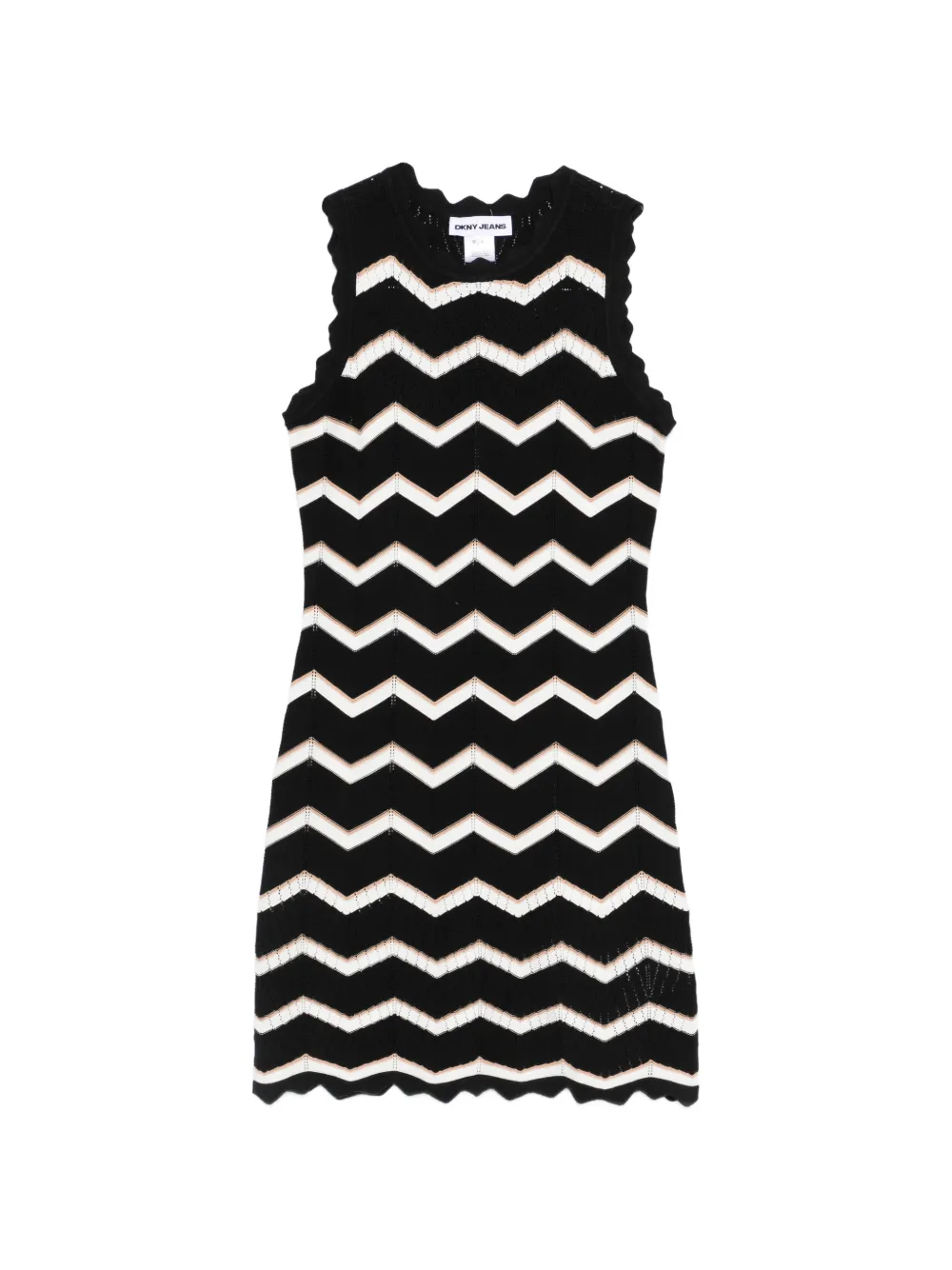 DKNY zig-zag-pattern dress - Nero