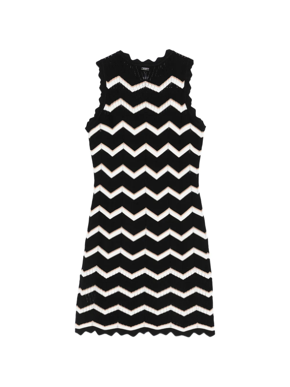 DKNY Jurk met zigzag-patroon Zwart