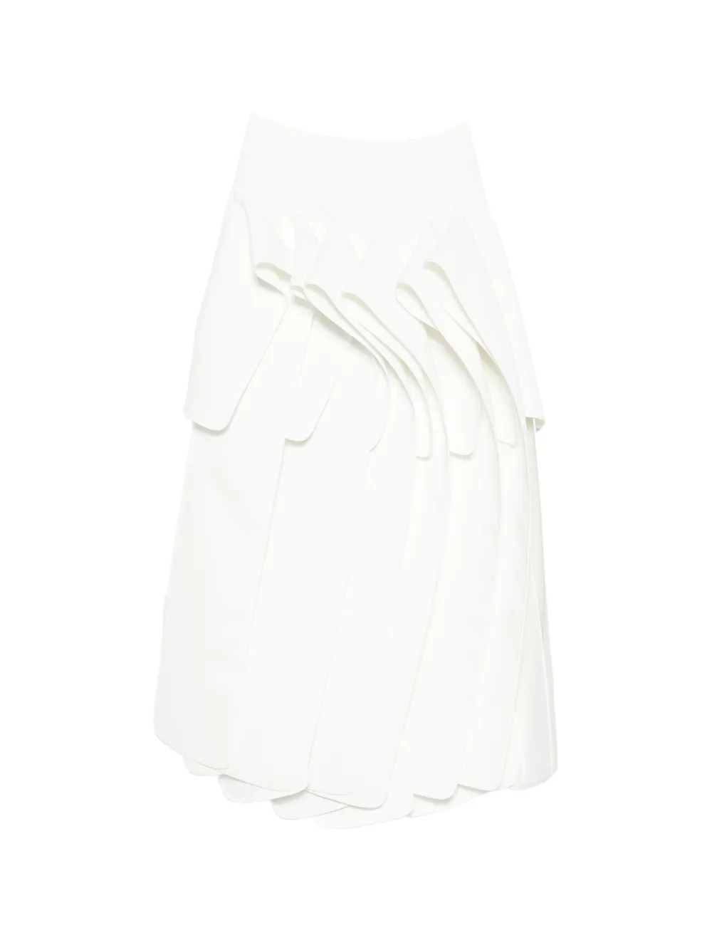 Maticevski tiered panel midi skirt - Bianco