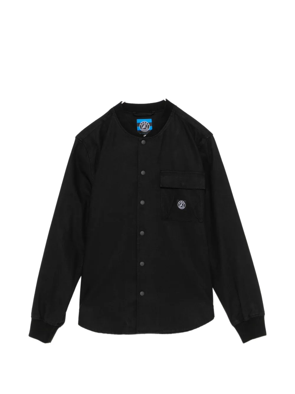 SPORT b. by agnès b. logo-patched shirt jacket – Black