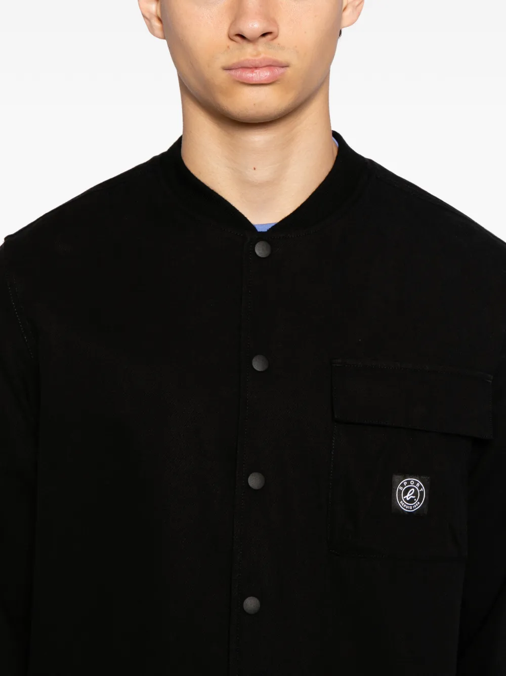 SPORT b. by agnès b. Shirtjack met logopatch Zwart