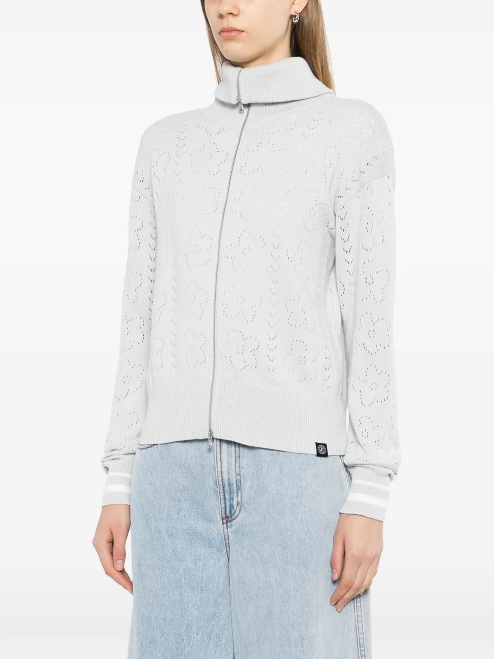  Sport B. By Agnès B. Openwork Zip Cardigan - Blue 