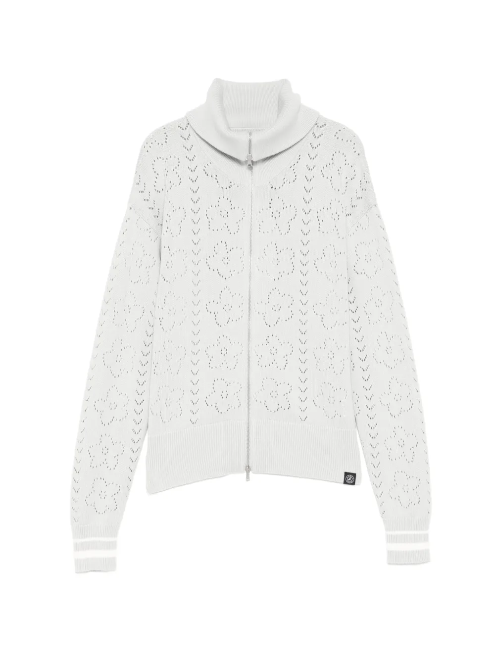 SPORT b. by agnès b. openwork zip cardigan - Blau