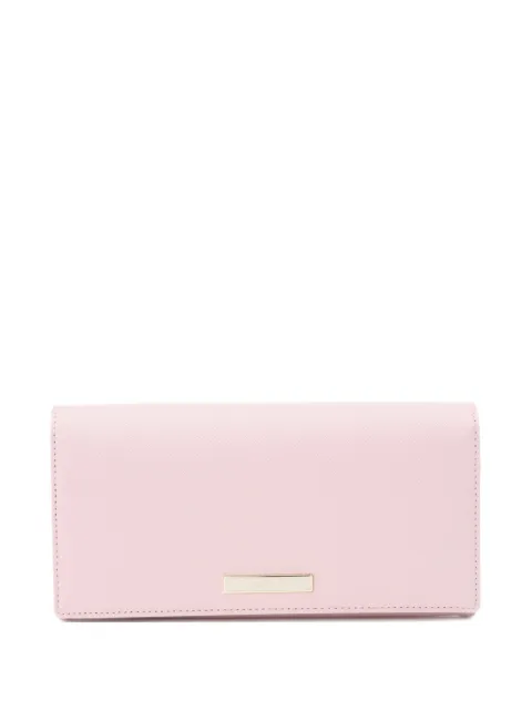 agnès b. metal-plaque leather wallet