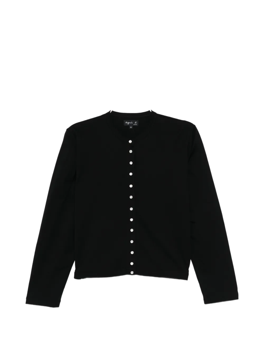 Agnès B. Le Classique Snap Cardigan In Black
