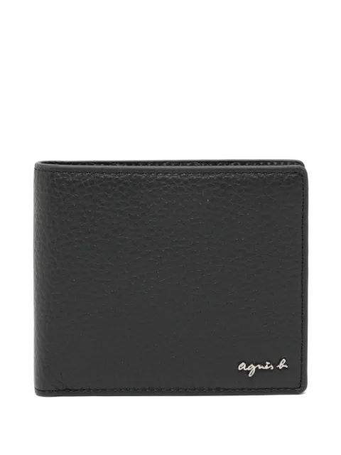 agnès b. leather bi-fold wallet